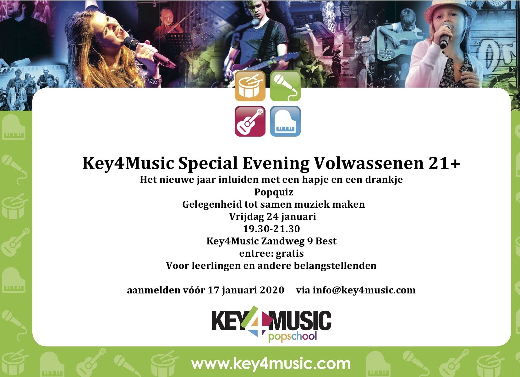 Key4Music Special Evening 21+ Live muziek&Gezelligheid